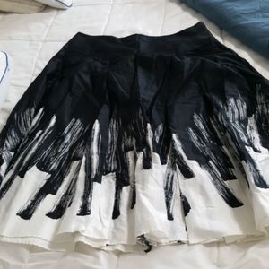 Black/White Flare Skirt